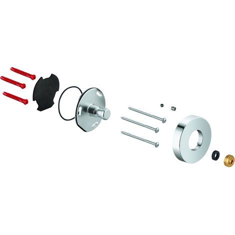 Grohe Brausestangenhalter für Duschsysteme mit Thermostatbatterie für die Wandmontage, Hard Graphite, 48279A00 (1/2)