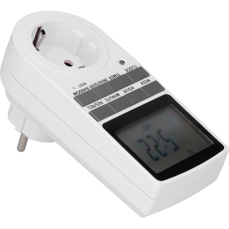 Digitaler programmierbarer Steckdosentimer, intelligentes Zeitschaltuhr-Steckdosenzubehör für Lampen und Ventilatoren (1/5)