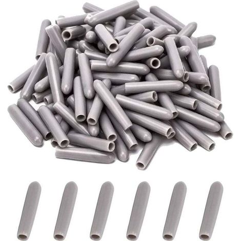 Capuchons pour Lave-Vaisselle [100 Pièces], Couvercle De Panier De Lave-Vaisselle, Capuchon du Lave-Vaisselle pour Protéger Les Broches pour Panier à Vaisselle, Antirouille(Gris) (1/4)
