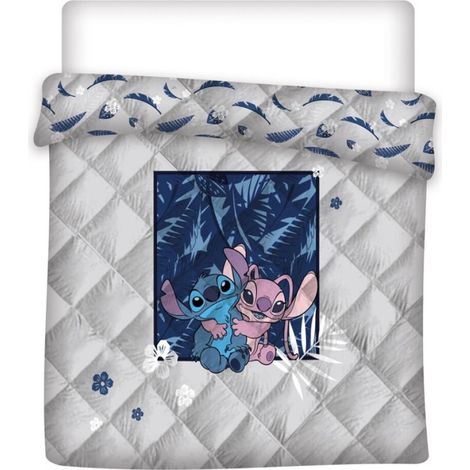 Filiyano-Couvre-lit matelassé Disney Lilo et Stitch, housse de couette 240x220 cm