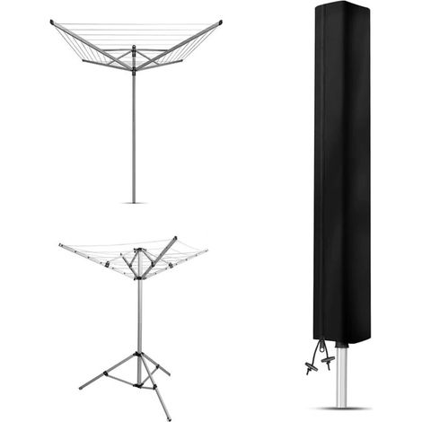 Housse Sechoir Parapluie - 210D Oxford Impermeable - Pour Sechoir Linge Rotatif Extérieur - 168 x 30 cm - 1 Pièce (1/5)