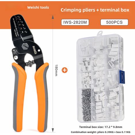 Pince sertir IWS-2820 – Connecteurs XH2.54 – JST1.0 – DuPont 2.0 – Pas 1,25 mm – Précis