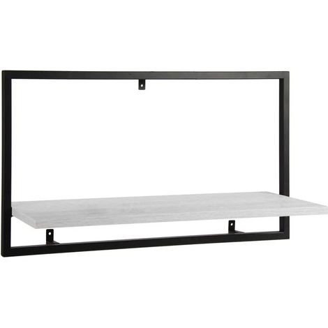 Mensola da parete bianco legno 65x20x35 cm