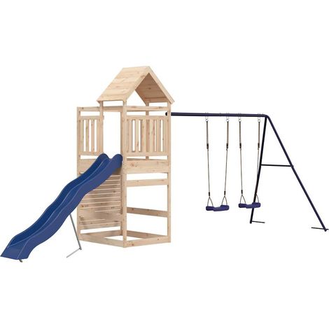 vidaXL Set da Gioco da Esterno in Legno Massello di Pino (1/5)