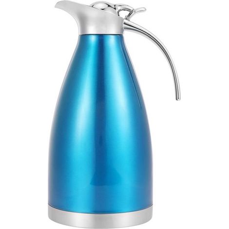 Cafetière Isotherme - Acier Inoxydable Double Paroi - 1.5 L - Pour Thé et Café - Bleu (1/5)