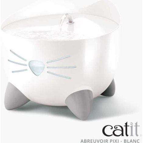 CAT IT Fontaine a eau automatique pour chat - 2,5 L - Blanc (1/5)