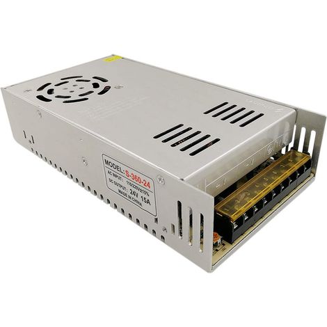 Alimentation LED 24V 360W, Transformateur 110V/220V AC à DC 24 Volt 15A LED Driver Convertisseur, Alimentation à Découpage 24V pour Bande LED, CCTV, Radio, Imprimante 3D (1/5)