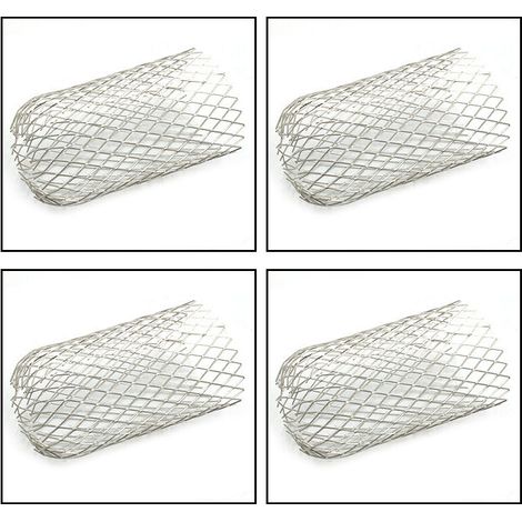 Lot de 4 Crapaudine de Gouttière en Aluminium, Filtres de Gouttière Flexible et Durable pour Maison Avant-toit Tuyau de Descente contre les Feuilles (1/5)