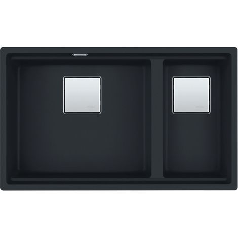 Evier Franke Kubus 2.0 Fragranit+ KNG120 - Noir Mat - Vidage : Manuel (1/2)