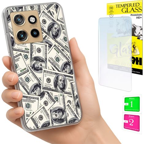 Funda para Motorola Edge 50 Neo con cubierta trasera y cristal 9H. (1/5)