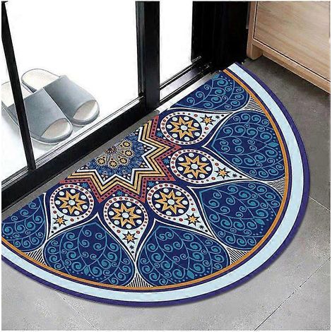 Entrée semi-circulaire de style européen. Tapis de sol antidérapant et anti-poussière. Résistant à la boue et au sable. Facile d'entretien, stable et antidérapant. Écologique. (1/5)
