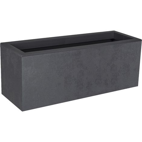Balconnière rectangulaire Basalt Up 60 x 20 x 23 cm - 25 L - Gris anthracite - Eda