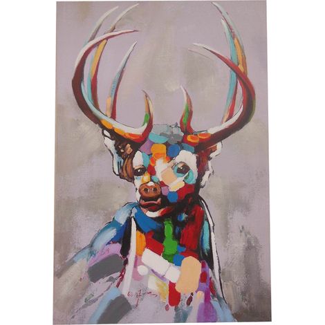 Ölgemälde auf Leinwand handgemalt Hirsch