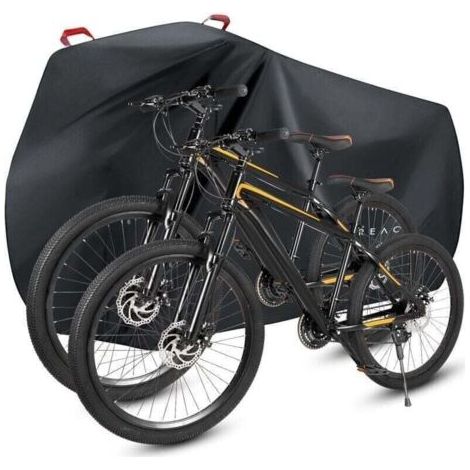 Housse de vélo étanche Housse de Protection élo Extérieur pour 1 ou 2 Vélos 210D Nylon , XU,Housse de Pluie de Vélo avec Trous de Verrouillage Imperméable Anti-Poussière Neige UV (XL) -