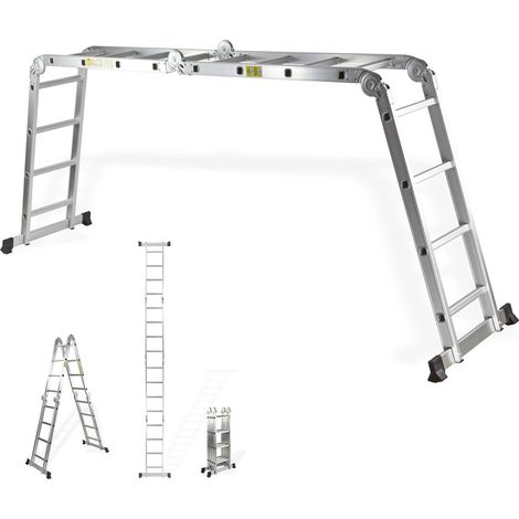 Alu Mehrzweckleiter Gelenkleiter Vielzweckleiter Aluleiter Leiter 4x4 Sprossen