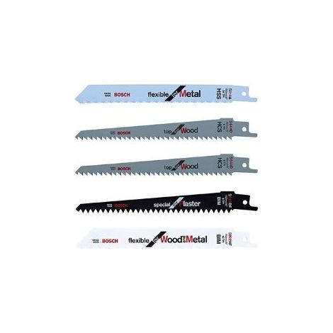 Bosch – Lames de scie à main pour élagueur Keo – 5 pièces pour bois dur et métal – Coupe nette sans éclat – F016800307