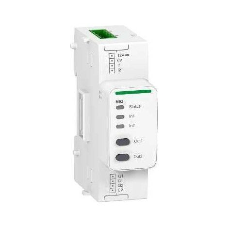 Schneider Electric – Module récepteur filaire comptage impulsionnel 24V DC – 2 entrées digitales – Transmission chauffage, eau chaude, eau froide – EER31400