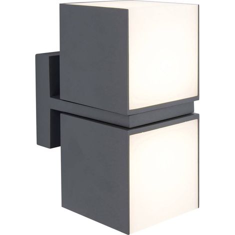 Applique Lampada Parete LED 24W Esterno Interno Luce Fredda Cubo Nero Girevole (1/5)