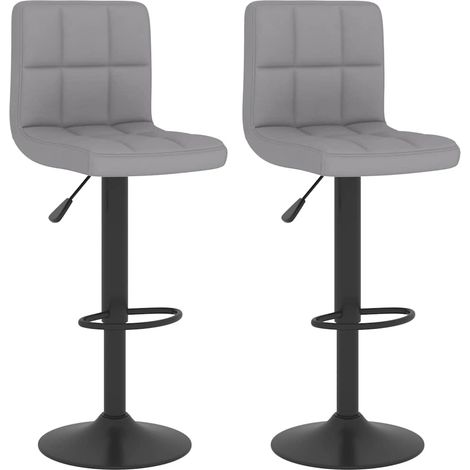 Sgabelli da Bar 2 pz Grigio Chiaro in Tessuto vidaXL (1/5)