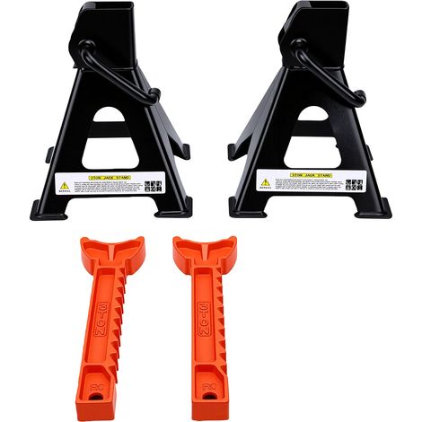2 pièces chandelles 3 tonnes 6600 LBS hauteur réglable robustes levage de voiture pour petites berlines, SUV, camions légers (1/5)