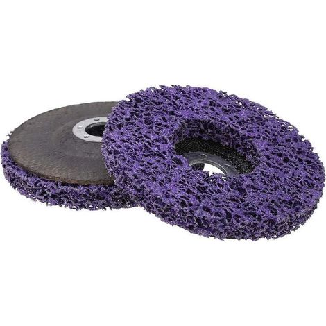 Disco di pulizia, 2 pezzi Dischi di pulizia in nylon viola per smerigliatrice angolare Malva 12522 mm (1/4)