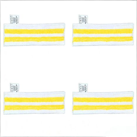 Lot de 4 Chiffons en Microfibre Compatible avec Kärcher EasyFix SC 2, SC 3, SC 4, SC 5 Les nettoyeurs Vapeur - Set Universel de Chiffons pour Sol avec Fixation EasyFix-System (1/5)