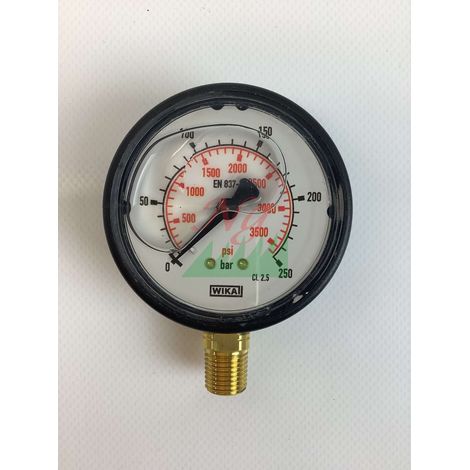 Glycerin-Manometer, Durchmesser 60 mm, Skala 0-250 bar, Gewinde 1/4 05289
