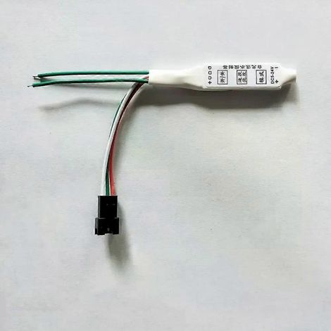 3-Tasten-LED-Streifenlicht-Controller DC5V-24V Einzelfarben-Reflux-Pixel-Controller mit einstellbarem Wasserdurchfluss (1/4)