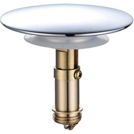 Bouchon éVier Bouchon Vidange Universel Baignoire Bouchon Vidange pour Baignoire MéTal 66 Mm, Bouchon Universel, pour éVier, Douche, Baignoire, en Laiton Durci avec Une Finition ChroméE, Antirouille (1/5)