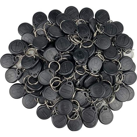 Keyfobs Access Control Cards RFID Proximity Keychains Smart ID Keycard Read-Only Black (1/5)