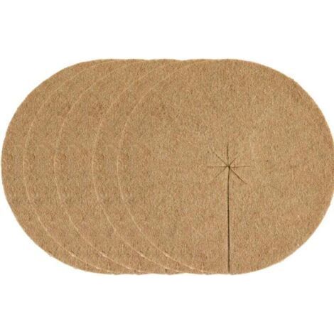 Set of 5 mulching discs Ø40 cm, jute felt, plant protection, weedkiller, gel (1/4)