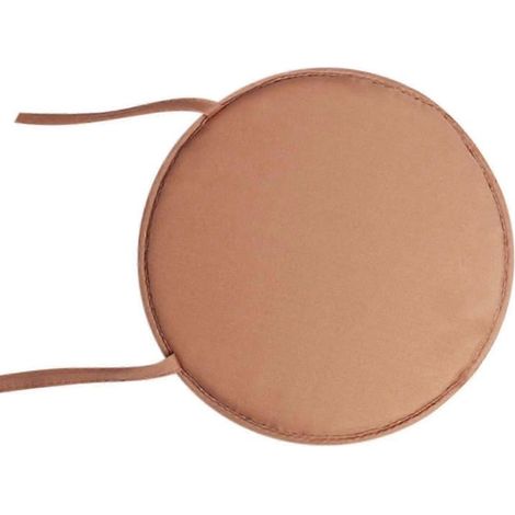 Coussins de chaise ronds d'intérieur et d'extérieur (BW) avec attaches, coussins ronds pour chaises de salle à manger, coussins d'assise ronds pour chaises de jardin (1/2)
