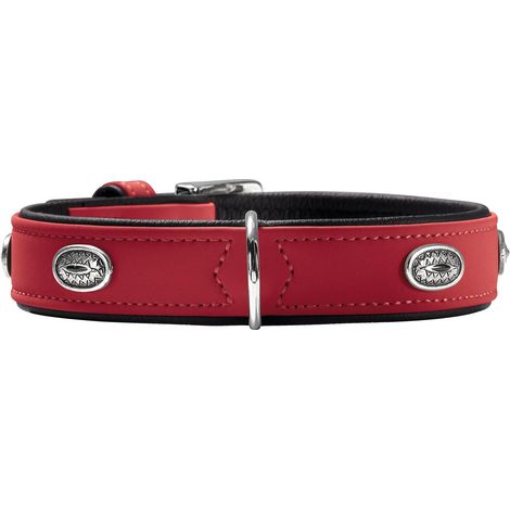 Halsband Softie Stone50 nickel rot/schwarz