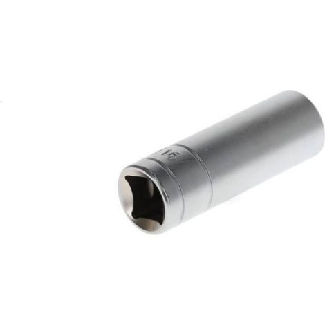 Douille Pour Bougie De Préchauffage - 16 mm - Entrée Carrée 12,5 mm - Conforme DIN 3124 ISO 2725 - Acier Chrome-Vanadium - 1 Pièce (1/3)