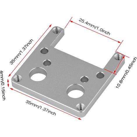 Bloc chauffant en aluminium pour imprimante 3D avec plaque de montage d'extrudeur