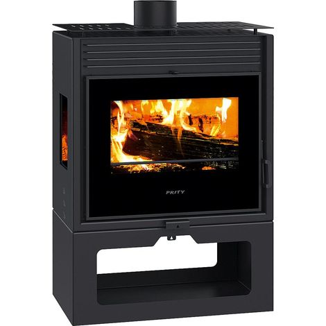 Stufa a legna Prity PM3 E da 10,8 kW con vetro panoramico (1/5)