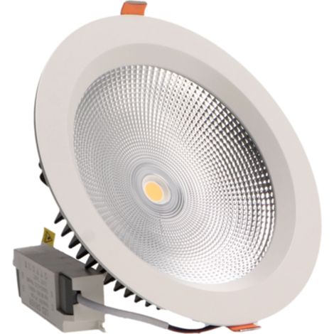 COB DOM LED 30W encastré rond en aluminium, spot encastrable professionnel pour plafond - 4000K (1/4)