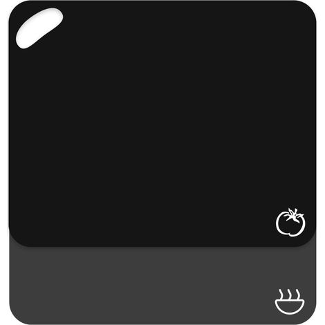 2 pcs Planches à Découper Plastiques Code Couleur - Grande Planche à Découper Plastique sans BPA - Set Planche à Découper Extensible (1/5)