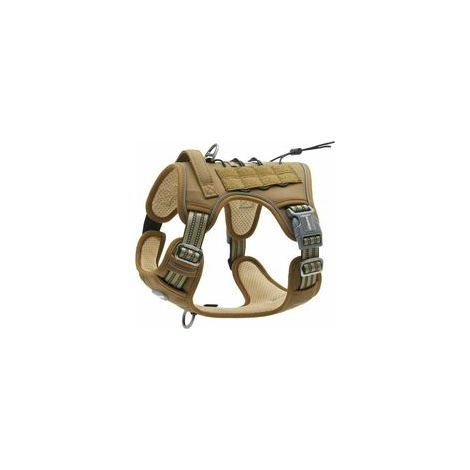 Harnais réservoir respirant réglable pour chien, ceinture réfléchissante, kaki militaire – (1/5)