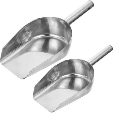 Lot de 2 cuillères en acier inoxydable pour croquettes et céréales pour chien,multifonctionnelle,pour glace,pour utilisation au bar (1/5)
