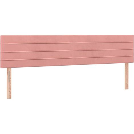 Cabeceros terciopelo rosa 160x5x78/88 cm vidaXL (1/5)