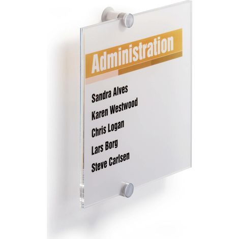 [NEUWERTIG] Durable Türschild Namensschild Türschoner 482419 B210 Mm X H210 Mm Transparent B-Ware