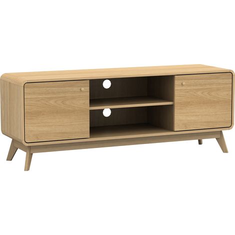 CassieLowboard avec 2 portes en chêne effet (1/5)