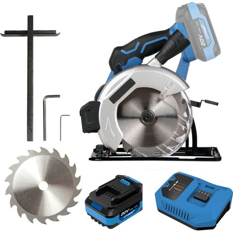 Irovami Scie circulaire 20V 4Ah – 4300tr/min, angle 0-45° – Idéal pour bois, bricolage, chantier (1/5)
