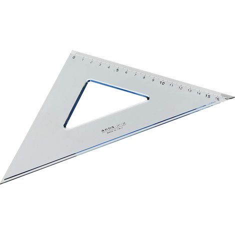 ARDA Squadra 45° 25 cm Linea Uni Polystyrène Transparent (1/2)