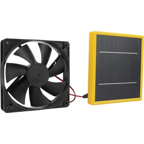 5W 12V Solarventilator mit Ständer, tragbar und einfach selbst zu montieren, mit Solarpanel, ideal für Hühnerstall oder Gewächshaus. (1/5)