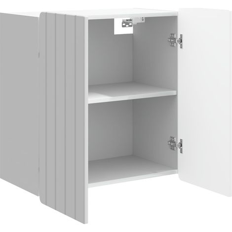 Armadietto a muro Mobiletto a muro Bianco Lucido 59 x 31 x 64 cm DAS558350 (1/5)