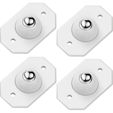 4pcs Mini Roulettes Pivotantes Auto-Adhésives en Acier Inoxydable, 360 °Mini Roulettes Silencieuses Pivotantes Poulie de Rotation pour les Poubelles et les Boîtes de Rangement (1/5)
