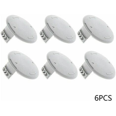 Lot de 6 capuchons de bobine pour coupe-bordures sans fil, installation sans outil, compatible Ryobi 18V 24V (1/5)