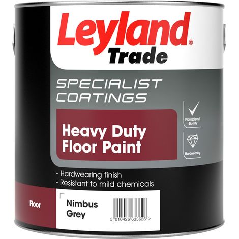 Leyland Trade Heavy Duty Floor Paint - 2.5 Litre - Nimbus Grey